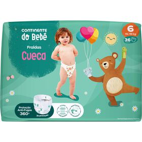 Fraldas Cueca 14-19kg T6 Continente do Beb&eacute;