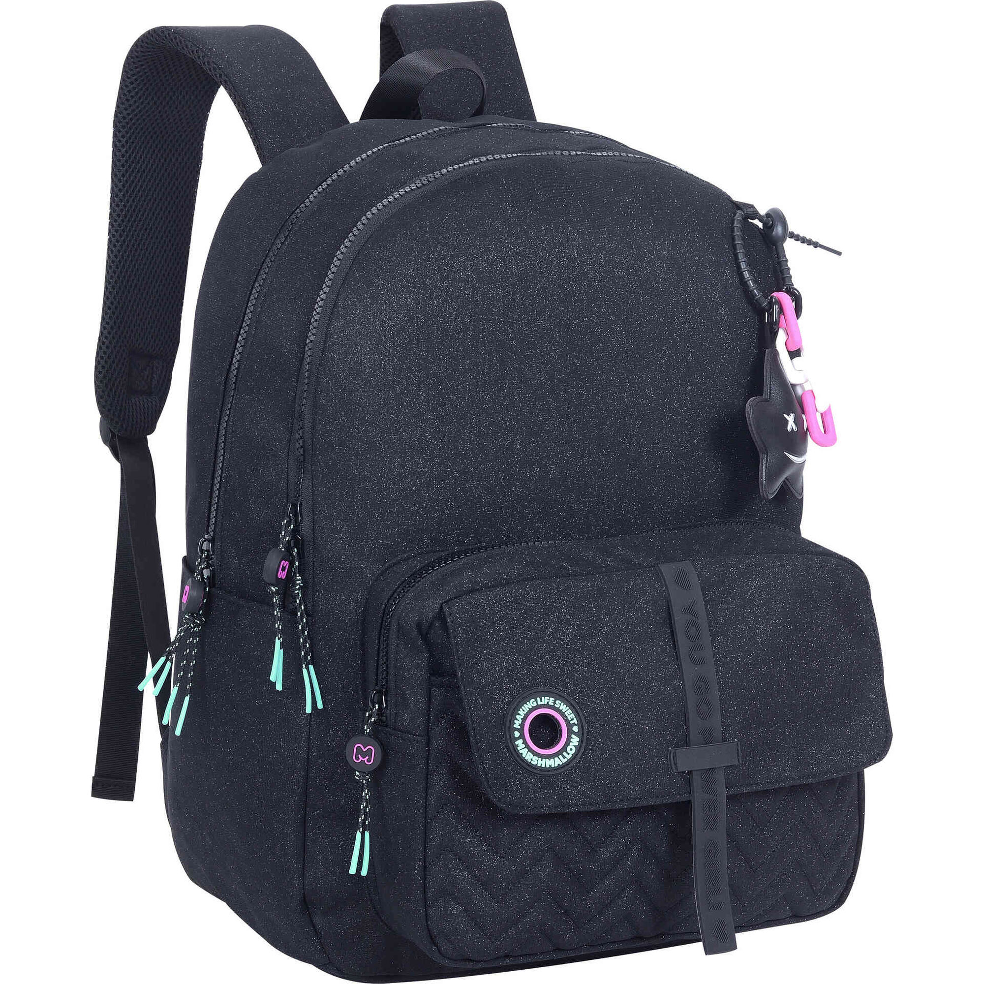 Mochila Dupla Preta Nighty Marshmallow