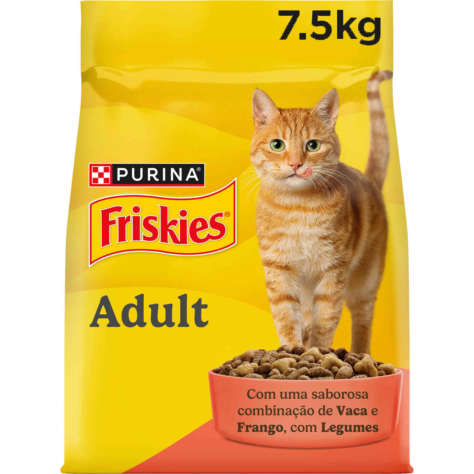 Ra&ccedil;&atilde;o para Gato Adulto Vaca, Frango e Legumes Friskies