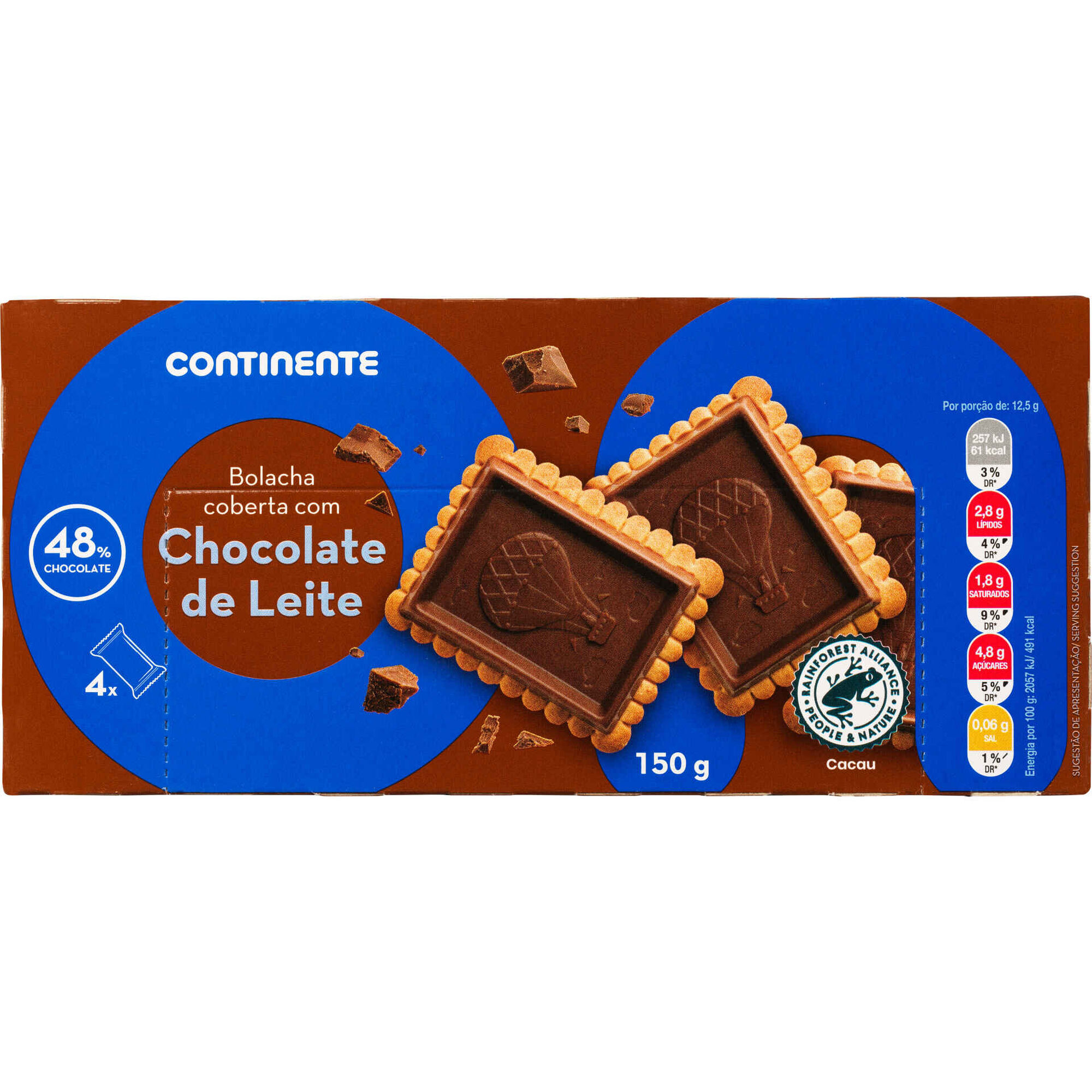 Bolachas Cobertas Chocolate de Leite Bolachas Cobertas Chocolate de Leite