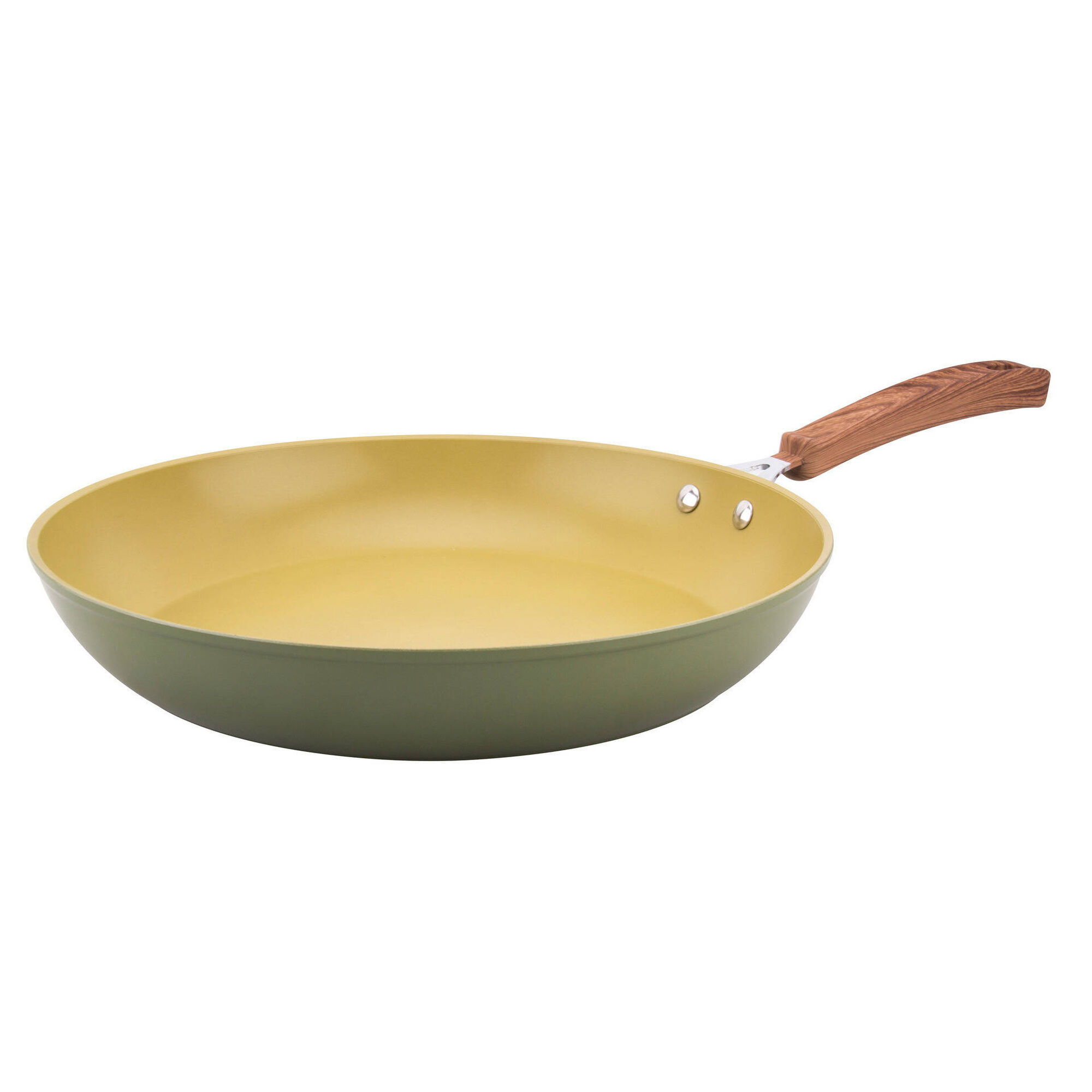 Frigideira Antiaderente Alum&iacute;nio 32cm Verde Oliveira Gourmet Kasa