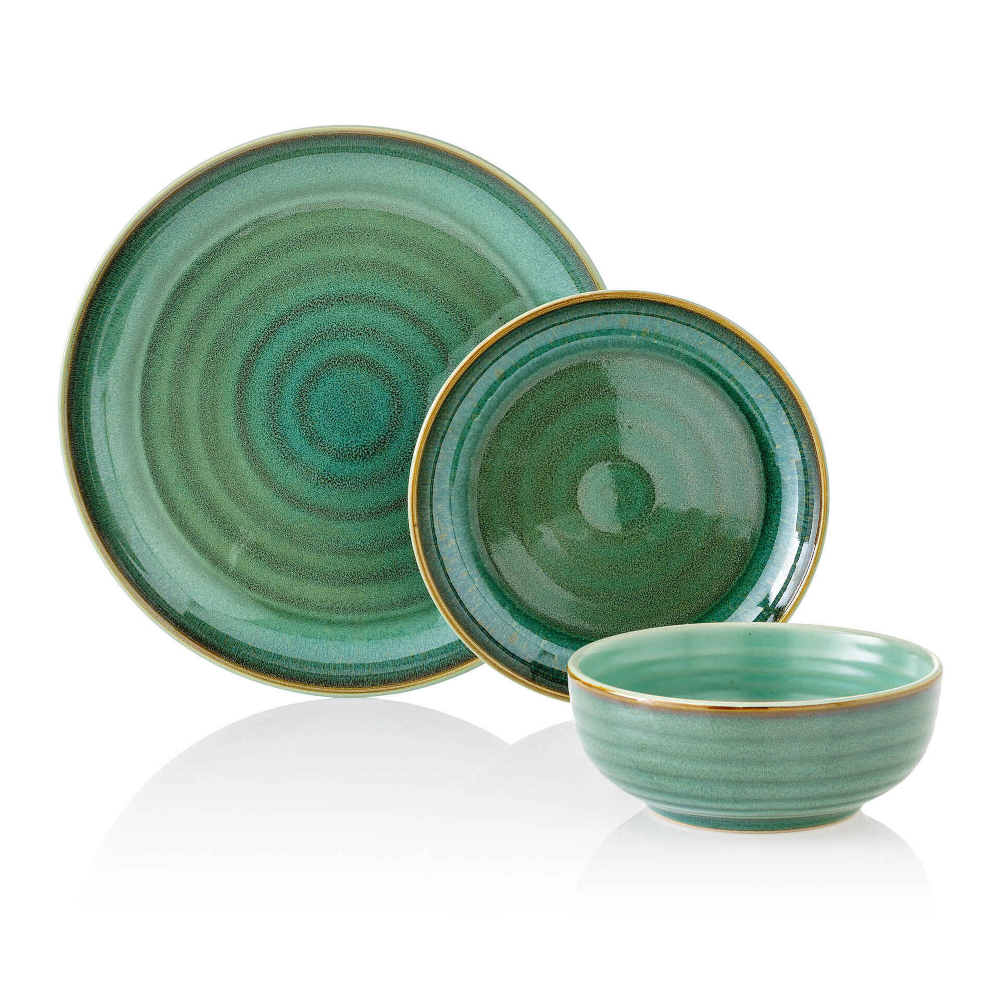 Prato Raso 26,7cm Verde Marv&atilde;o Kasa