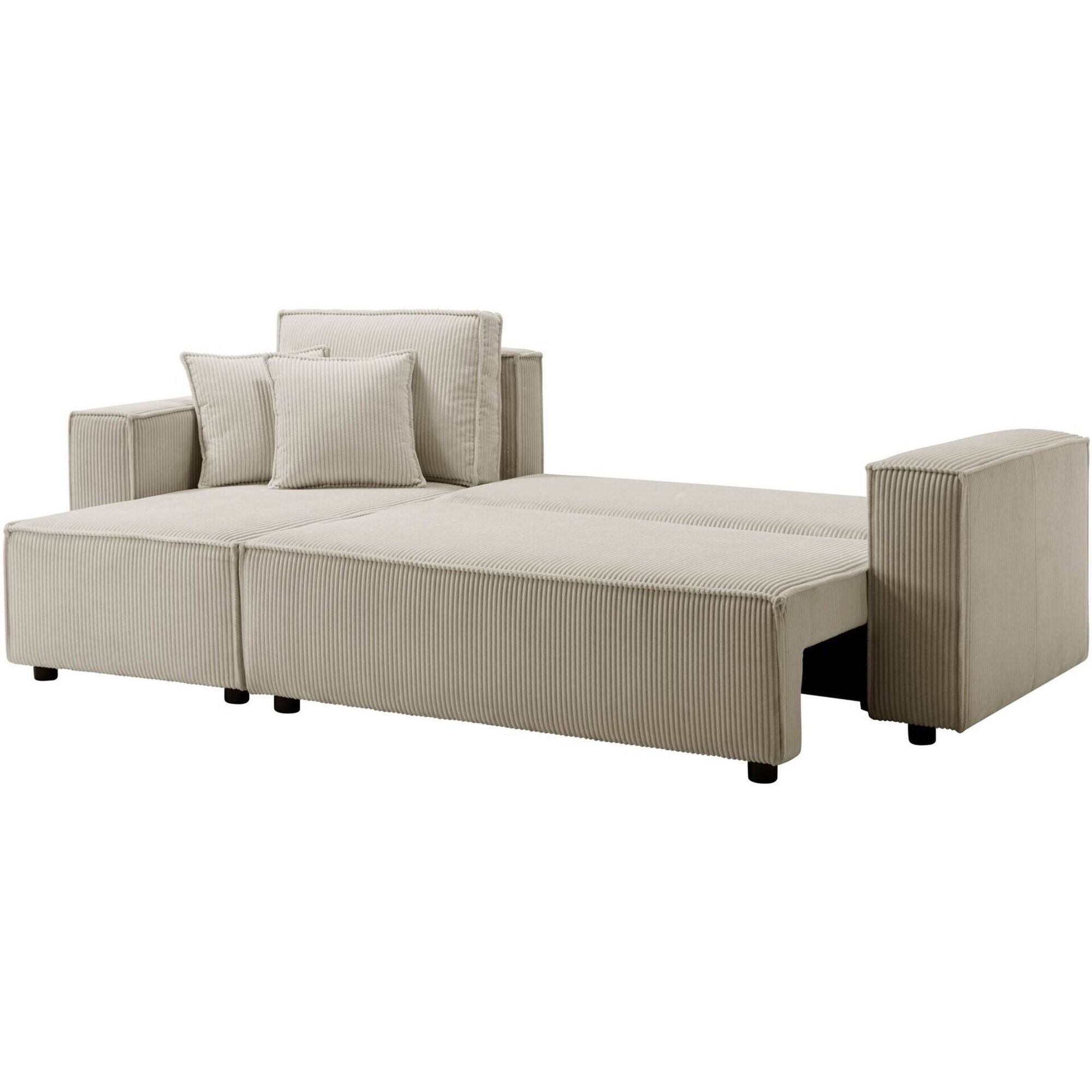 Sof&aacute; Cama 3 Lugares Chaise Longue Scott Kasa