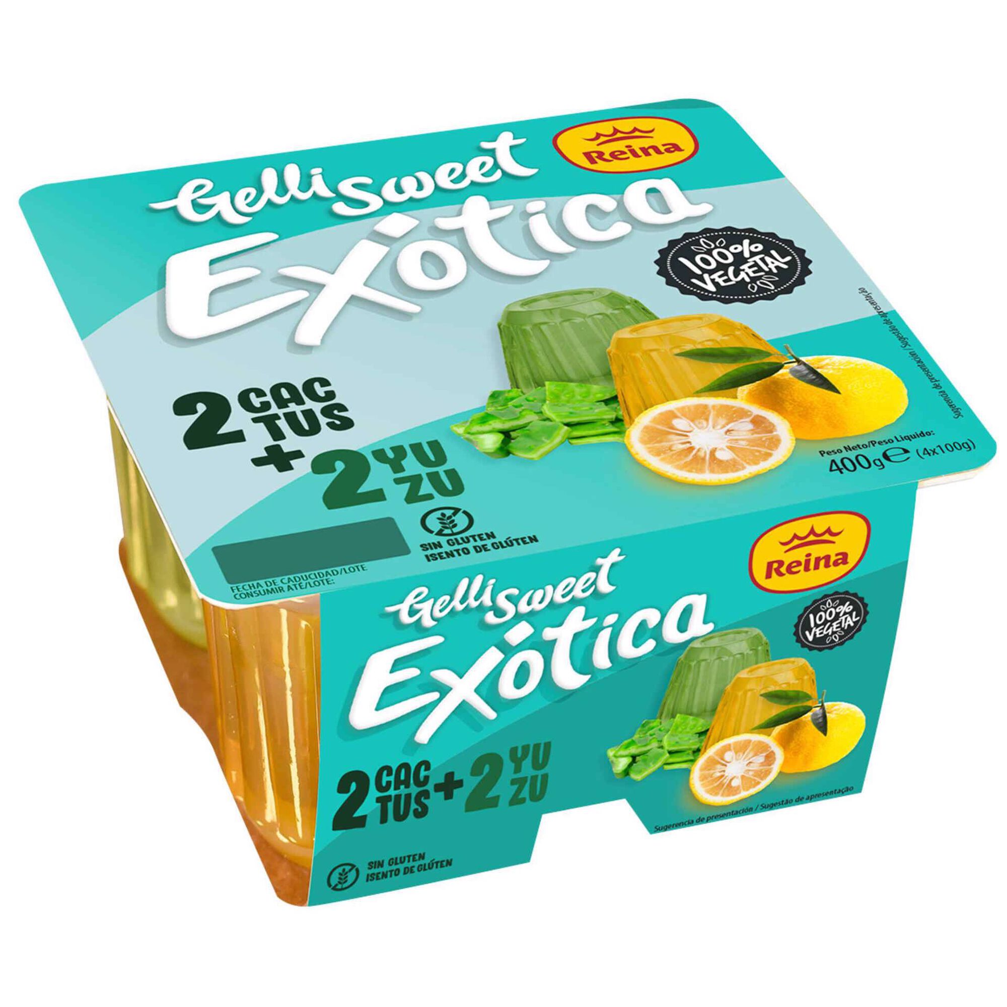 Gelatina Pronta Vegetal Gelli Sweet Exótica emb. 400 gr (4 un) Reina