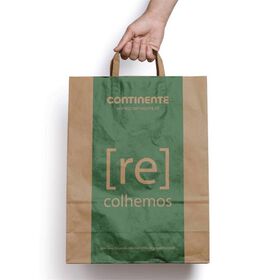 Saco Compras Reutilizável Papel