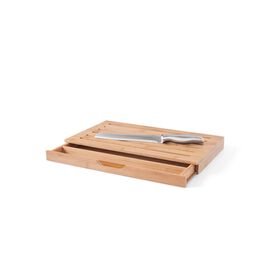 Conjunto T&aacute;bua Bambu e Faca Inox Kasa