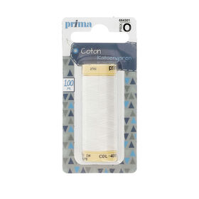 Linha Algod&atilde;o M&eacute;dio 100m Branco Prima