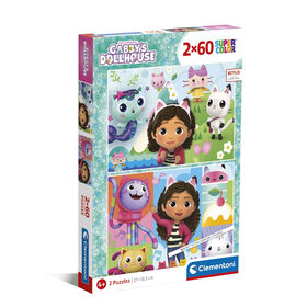 Puzzle Gabby's Dollhouse 2x60 Peças
