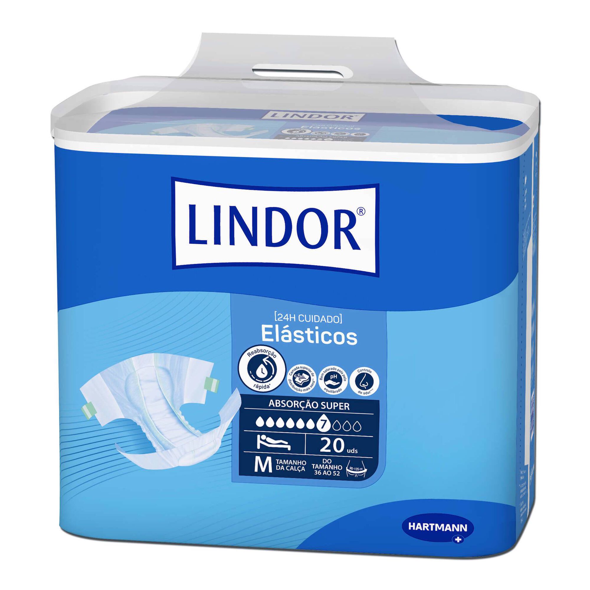 Fraldas Incontinência Elásticos Air Dry Dermo Super M