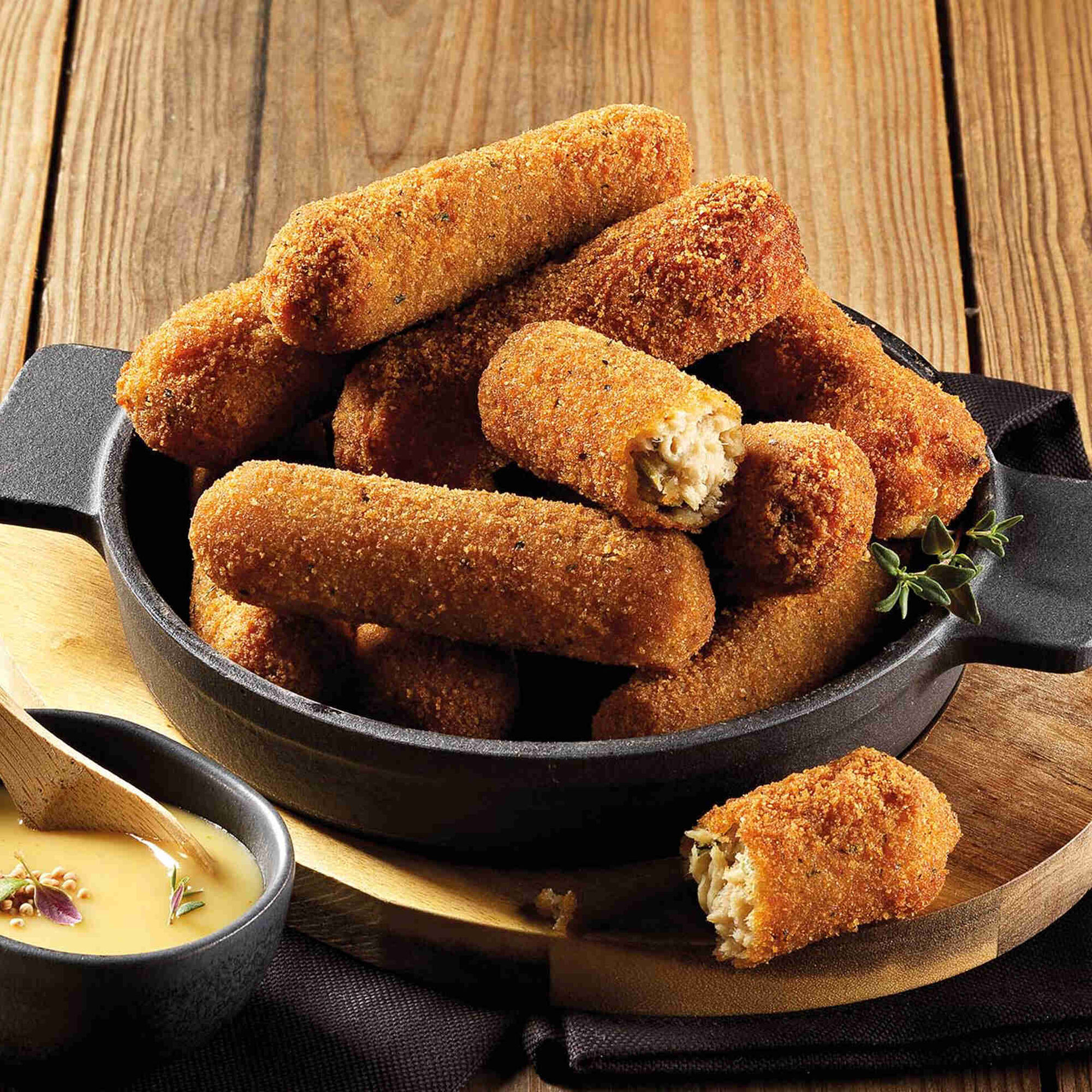 Croquetes de Frango com Alho Francês