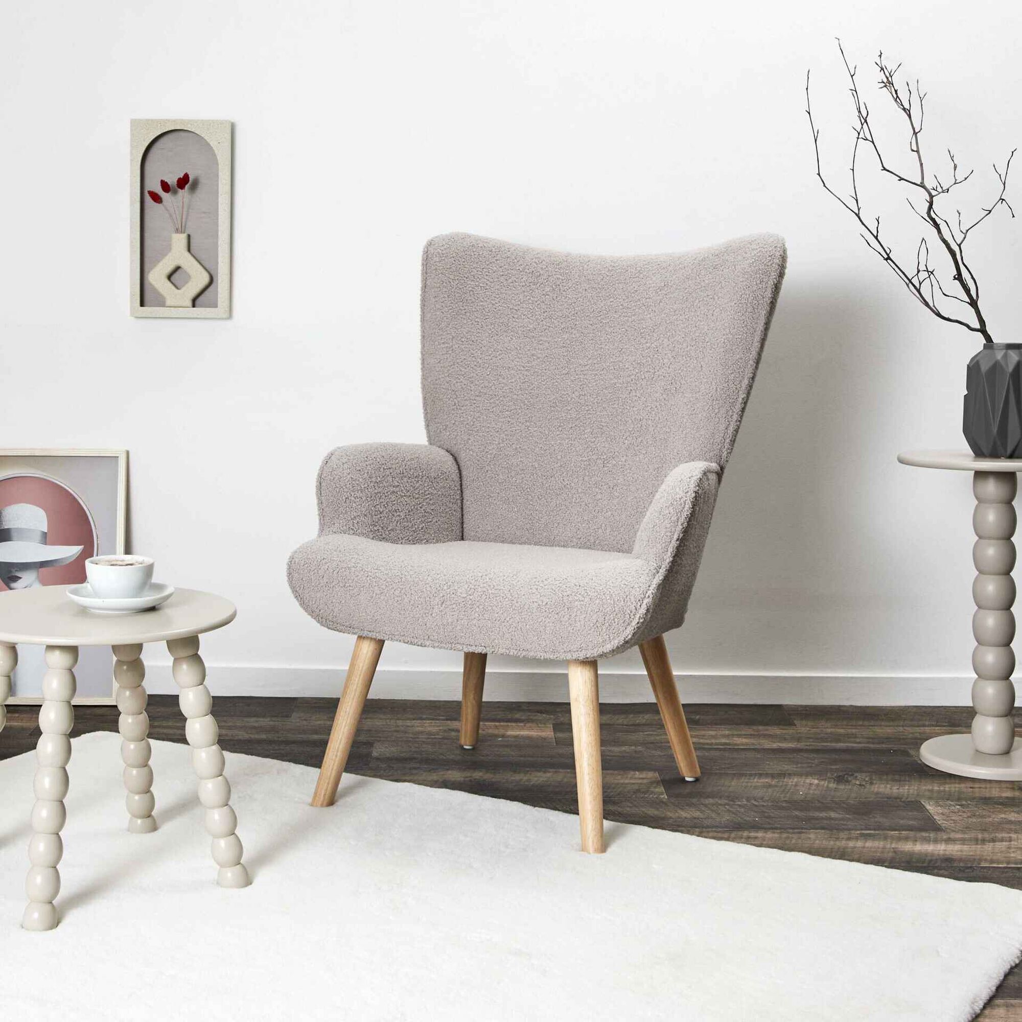 Poltrona Taupe Rhea
