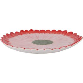 Prato Flor Vermelha 23cm Kasa