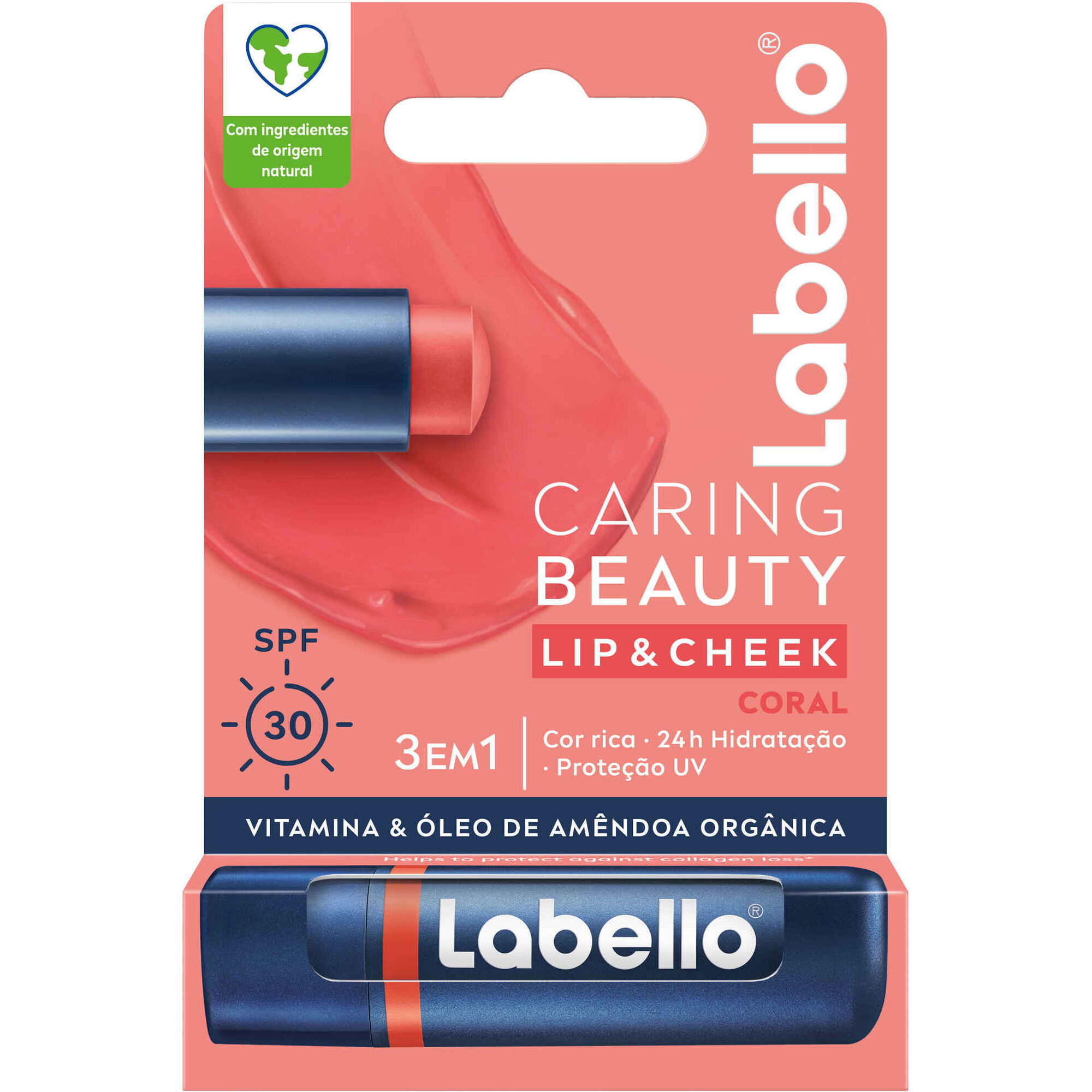 Batom Lip&Cheek Caring Beauty Coral