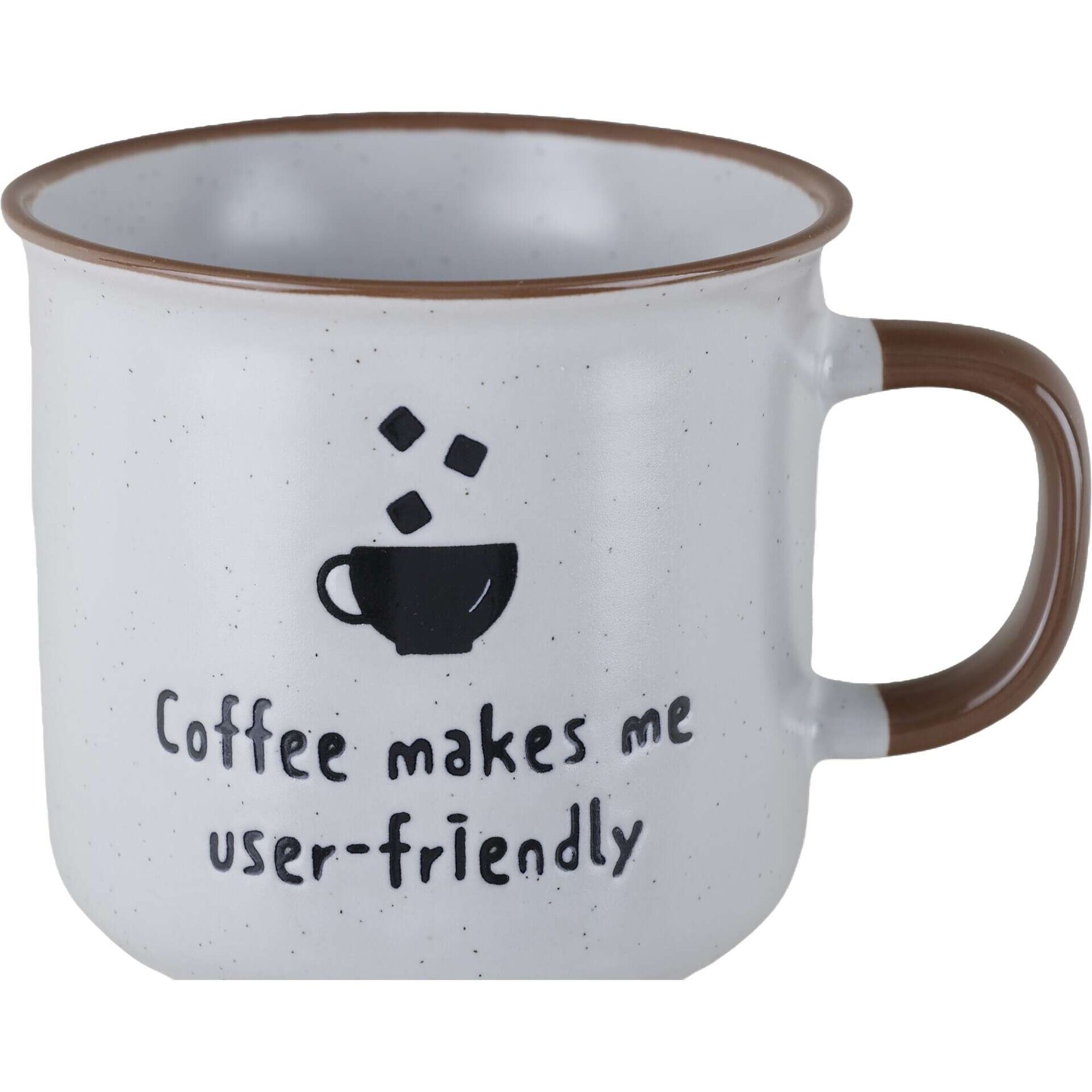 Caneca 285ml Coffee Makes Me User Friendly Branca Kasa