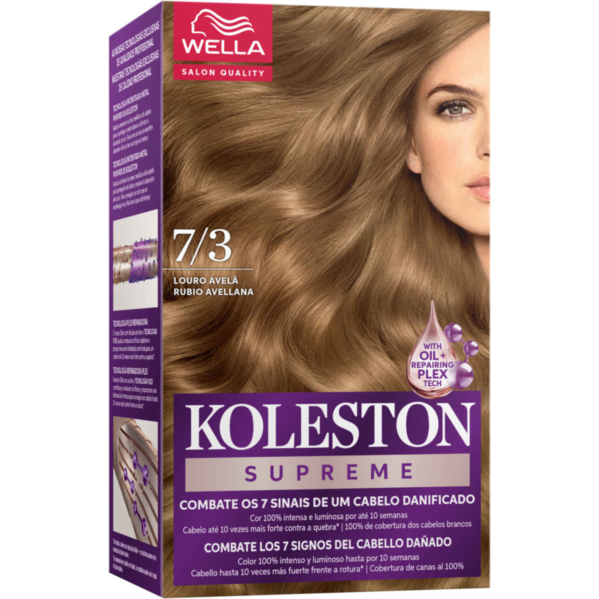 Colora&ccedil;&atilde;o Permanente Louro Avel&atilde; 7.3 Koleston