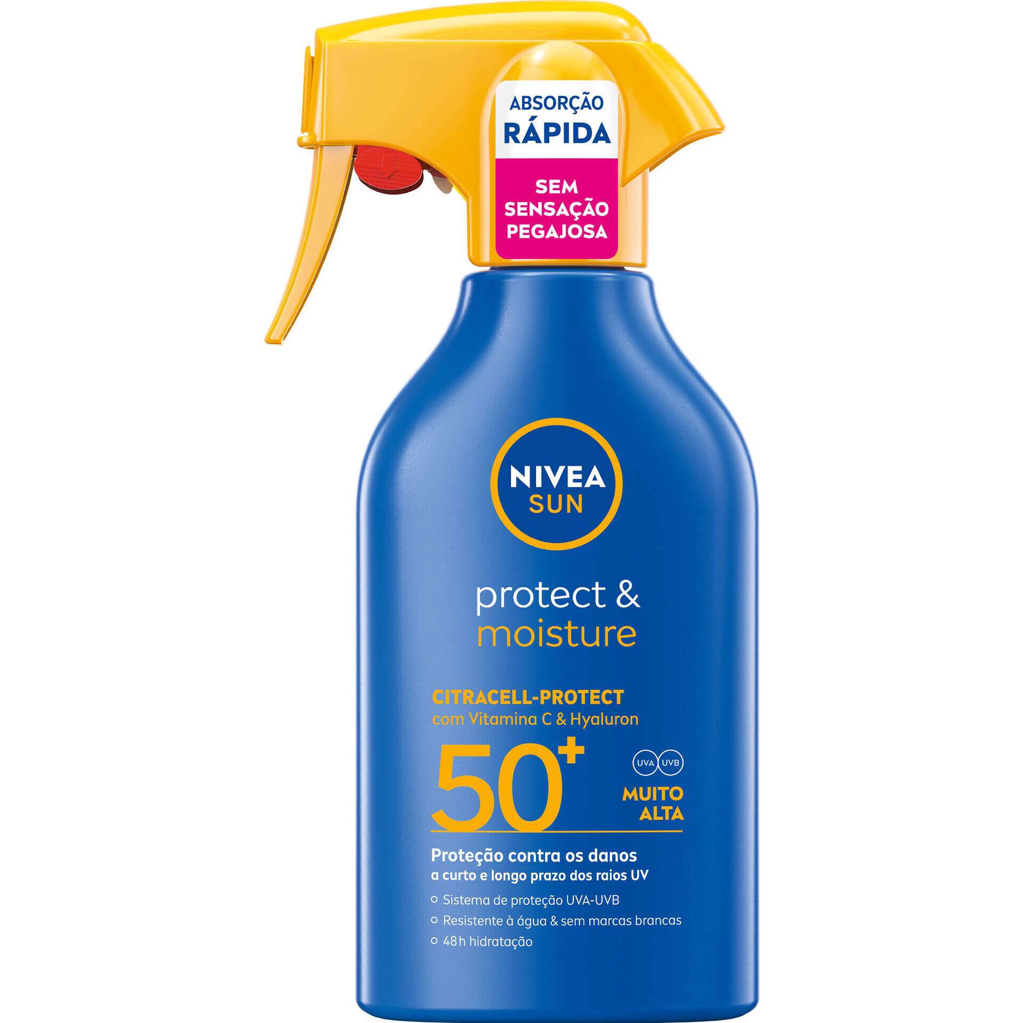 Protetor Solar Spray Protect & Moisture FPS 50+ Nivea Sun