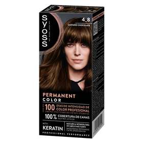 Colora&ccedil;&atilde;o Permanente Permanent Color Castanho Chocolate 4.8 Syoss