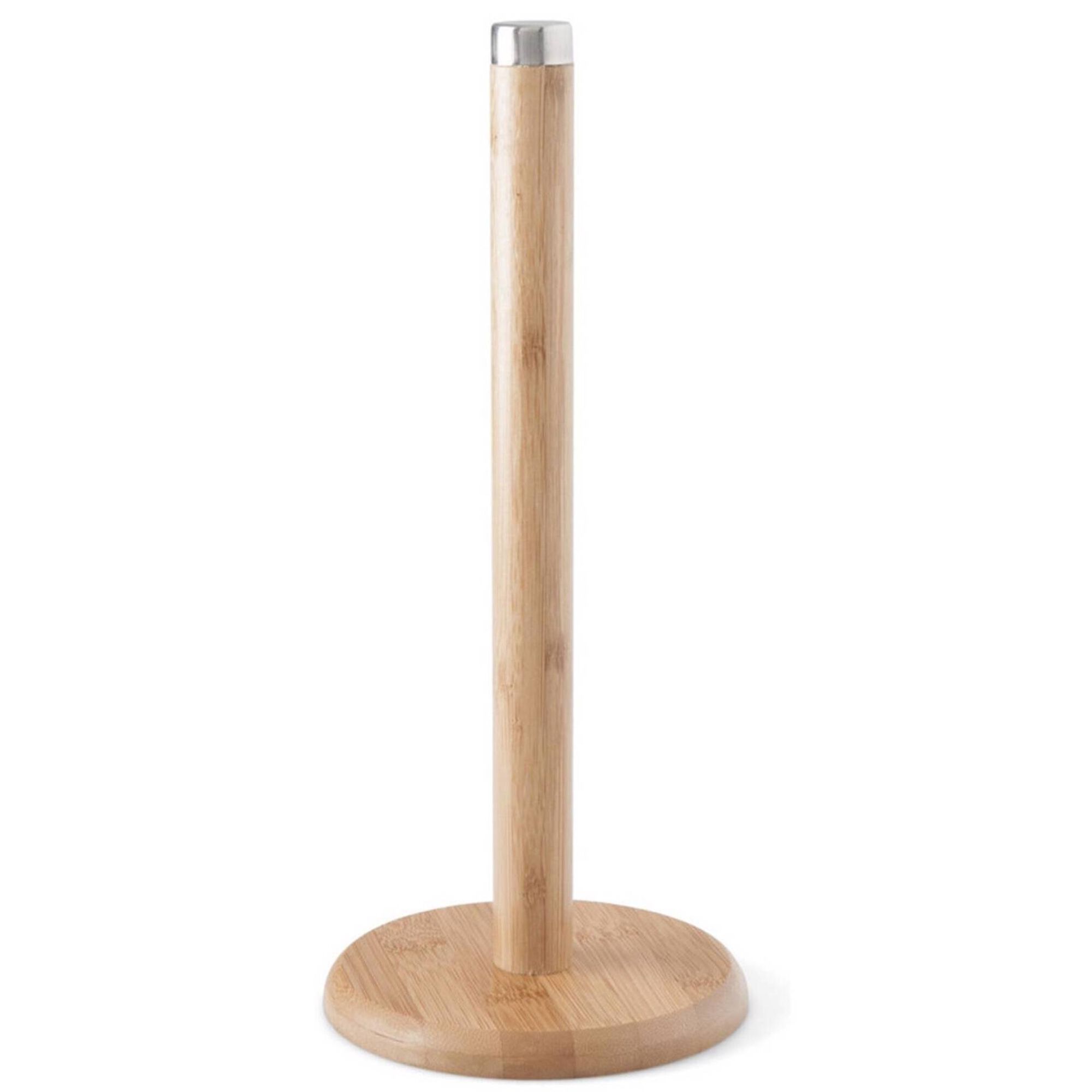 Porta-rolos Vertical Bambu e Aço Inoxidável