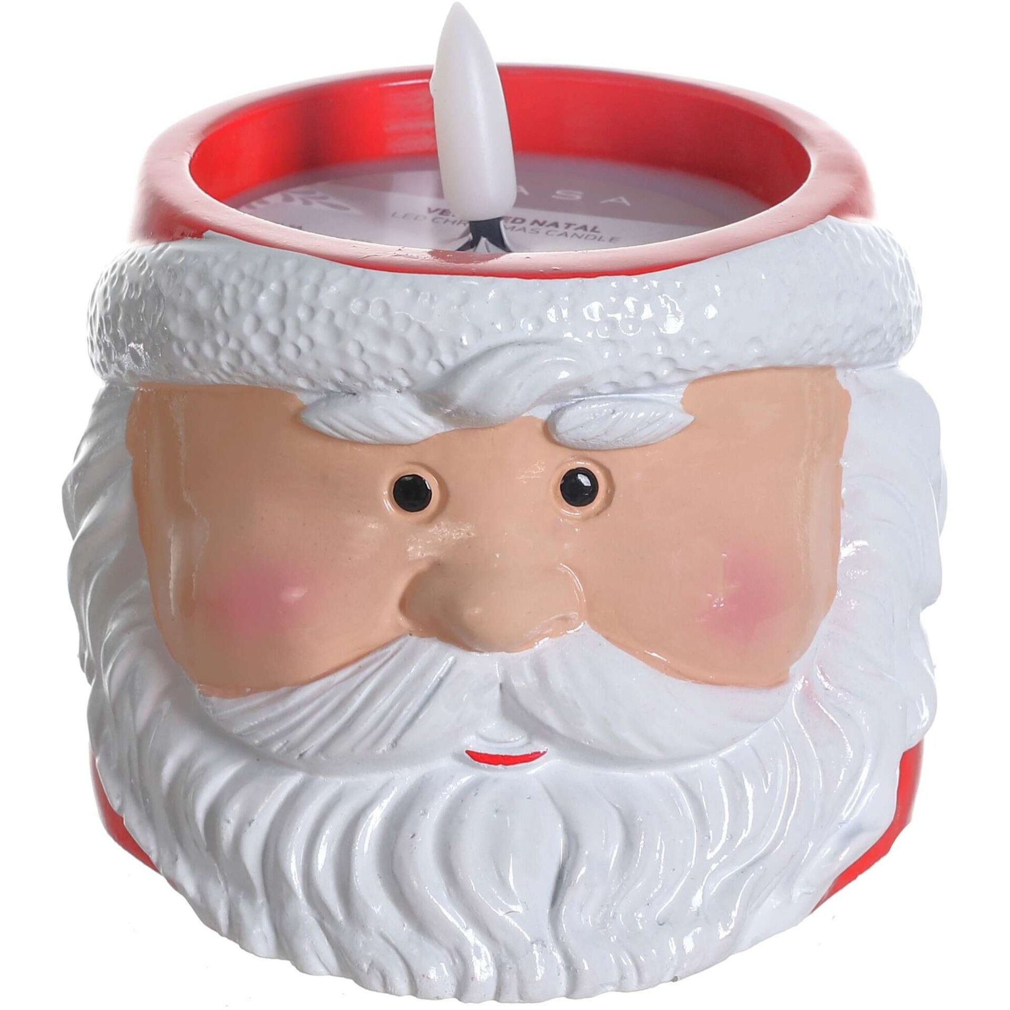 Vela LED Cara Pai Natal