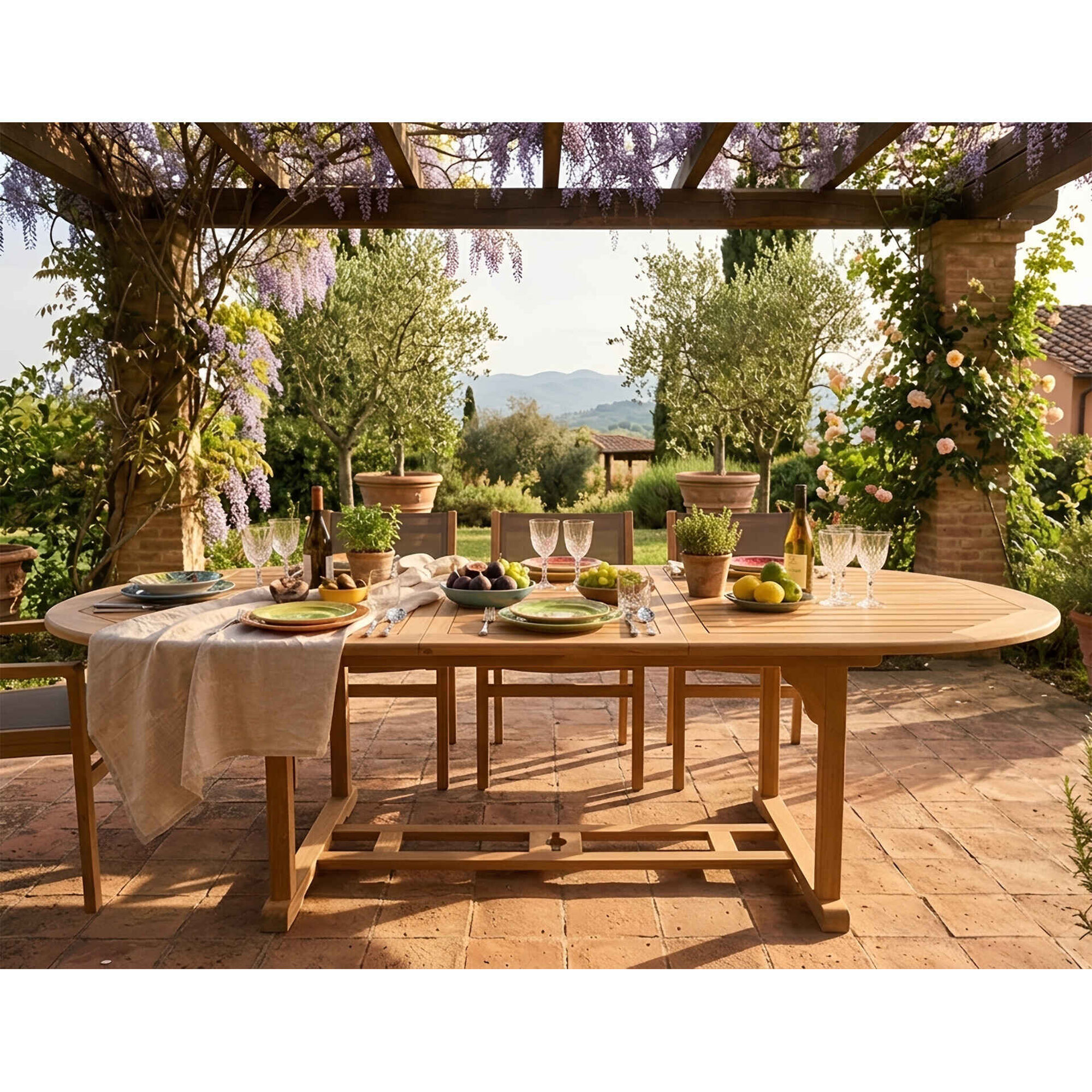 Mesa Extens&iacute;vel 150-200cm Madeira Ac&aacute;cia Kasa
