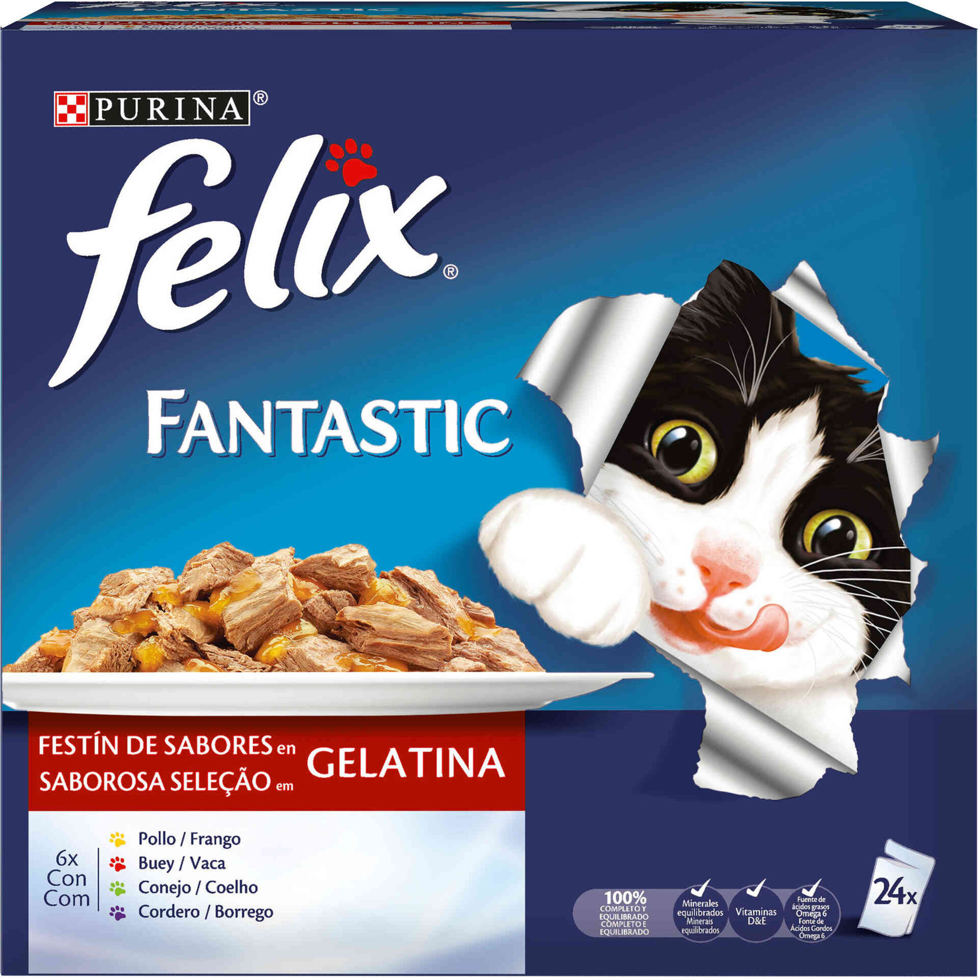 Comida Húmida para Gato Adulto Carne Saquetas Comida Húmida para Gato Adulto Carne Saquetas