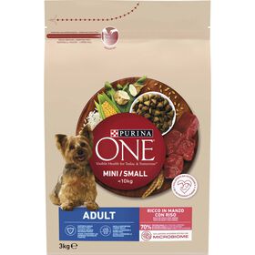 Ra&ccedil;&atilde;o para C&atilde;o Adulto Mini Vaca e Arroz Purina One Mini