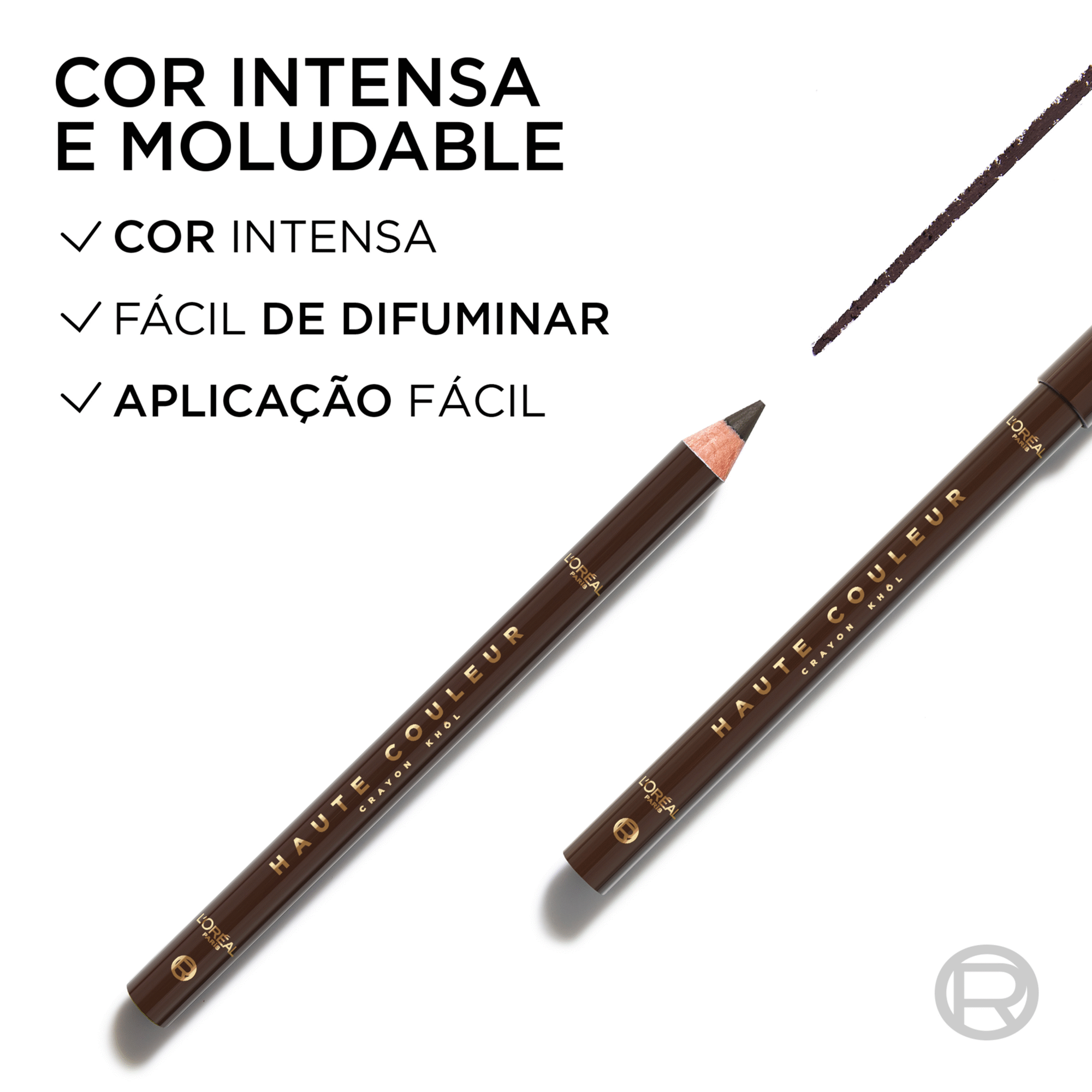 L&aacute;pis de Olhos Kh&ocirc;l Haute Couleur Brun Leather L'Or&eacute;al Paris