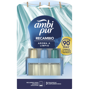 Ambientador Recarga Elétrico Limpo e Fresco Ambipur