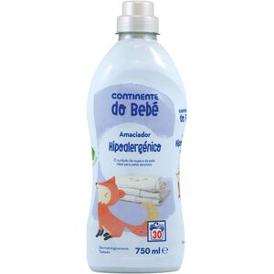 Amaciador Roupa Bebé Hipoalergénico Continente do Bebé