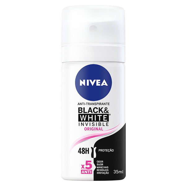 Desodorizante Spray Black & White Invisible Original Miniatura Nivea