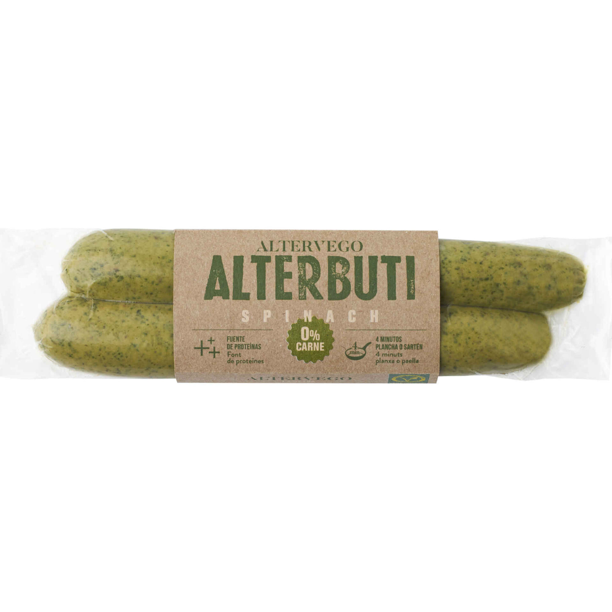 Salsicha Vegetariana de Espinafres