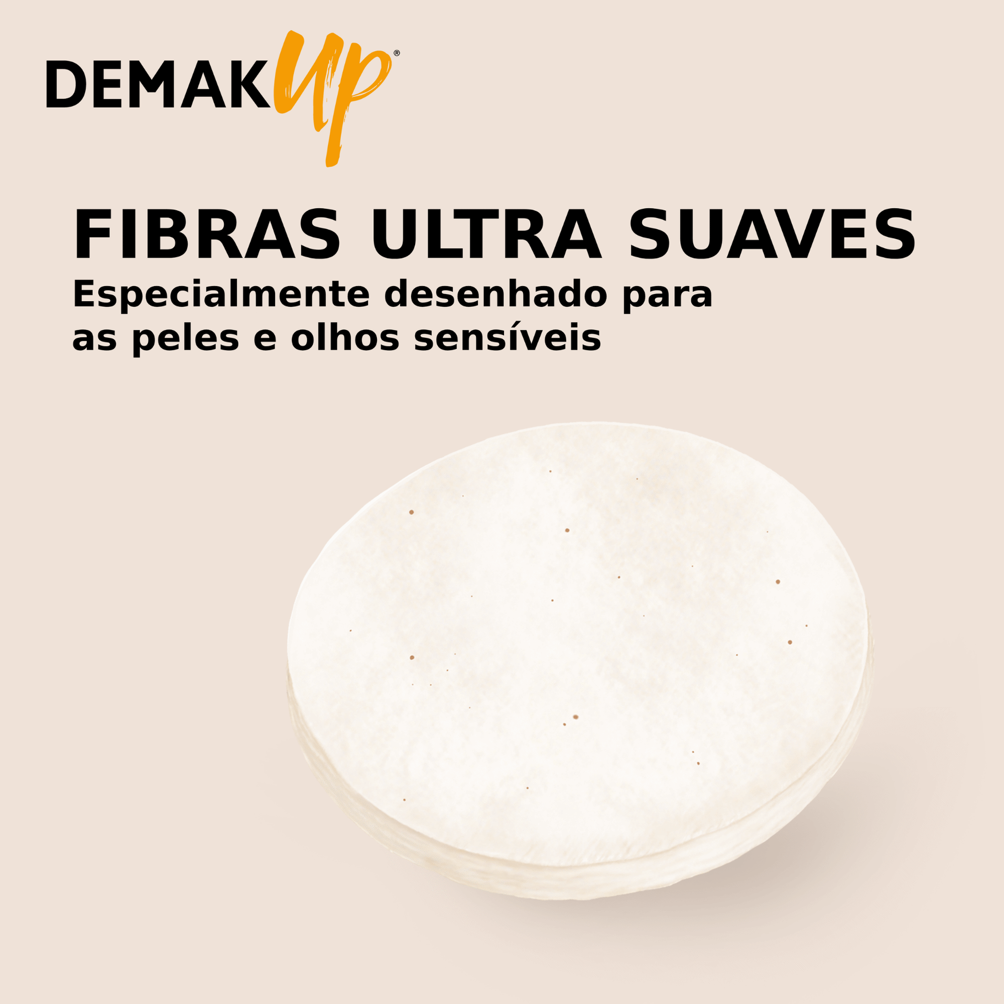 Discos de Algodão Desmaquilhantes Não Branqueados Sensitive Redondos