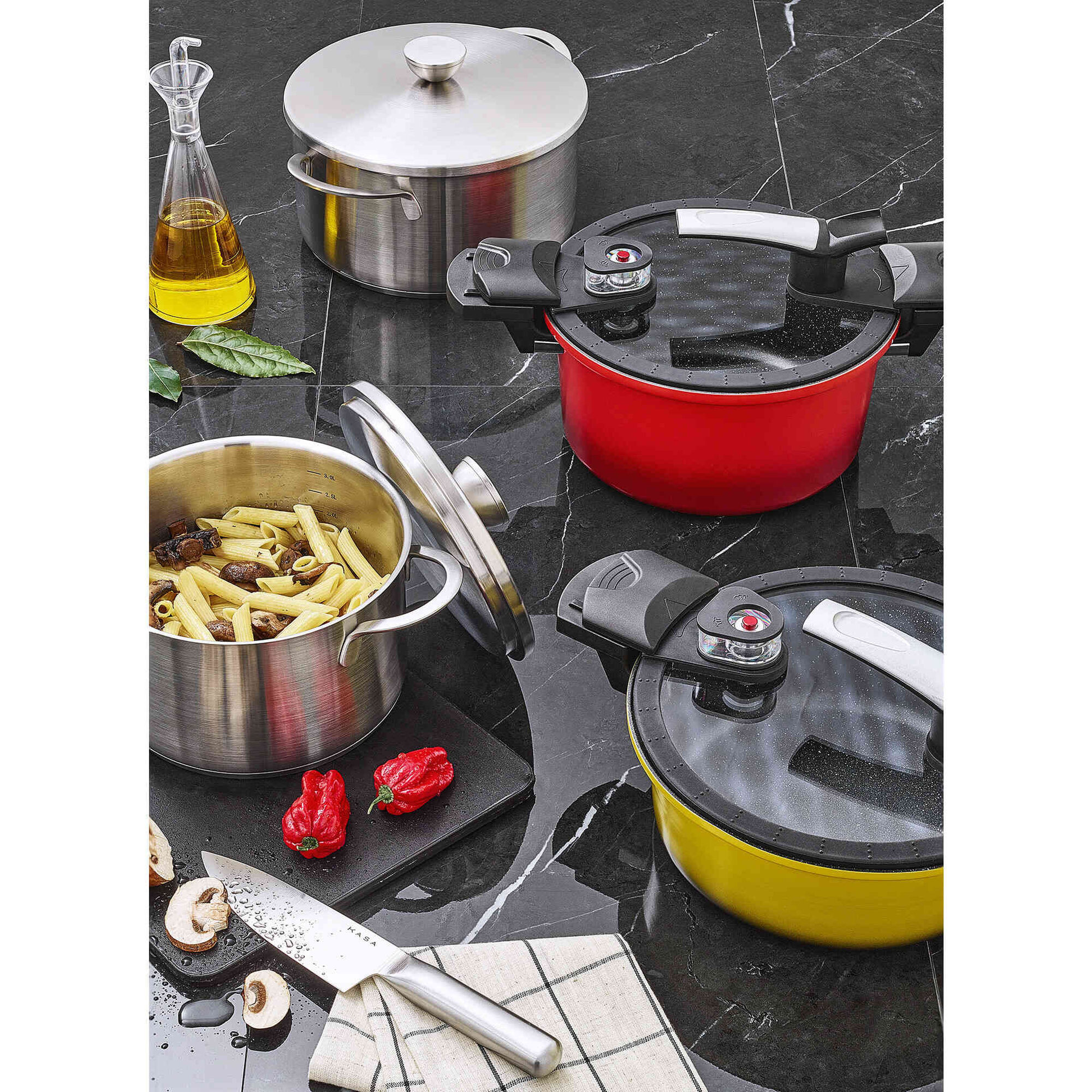 Panela Baixa Pressão 5L Vermelha