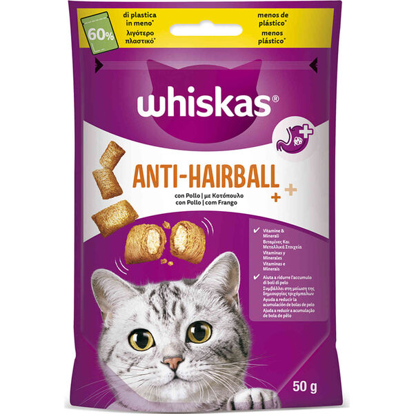 Snack para Gato Adulto Anti-Hairball Whiskas