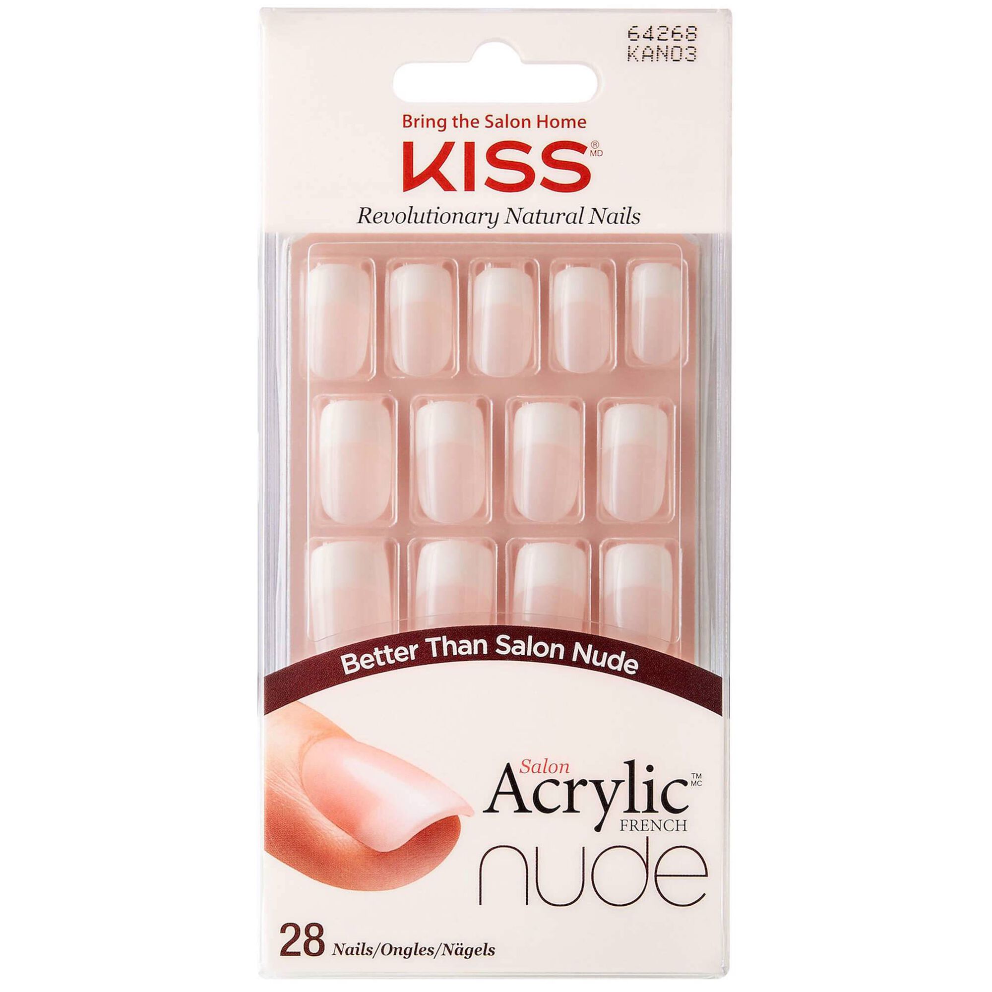 Unhas Falsas Salon Acrylic Nude Nails