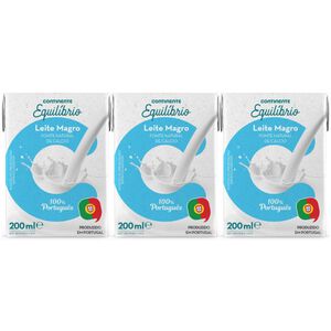 Leite UHT Magro Continente Equilíbrio