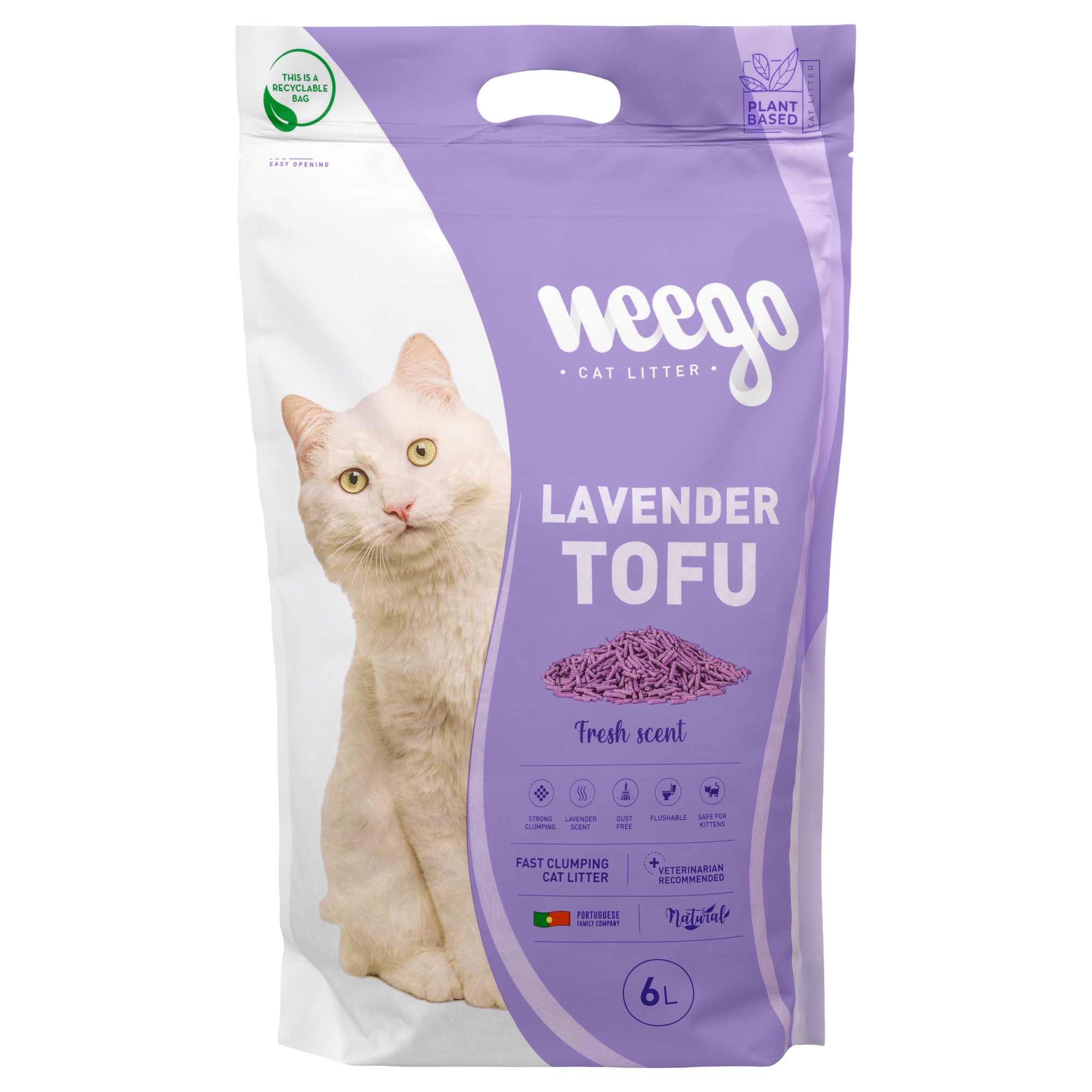 Areia Algomerante Tofu Lavanda Weego