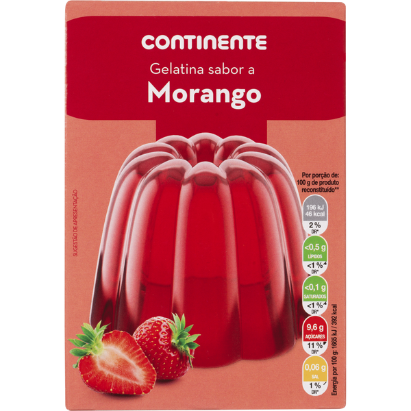 Gelatina em Pó Morango Continente