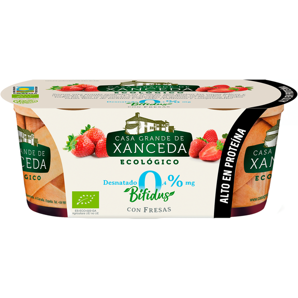 Iogurte Bifidus Magro Cremoso Morango Casa Grande de Xanceda
