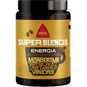 Caf&eacute; Sol&uacute;vel com Pot&aacute;ssio, Magn&eacute;sio, Estrato de Ch&aacute; Verde, Canela e Cafe&iacute;na Super Blends Delta