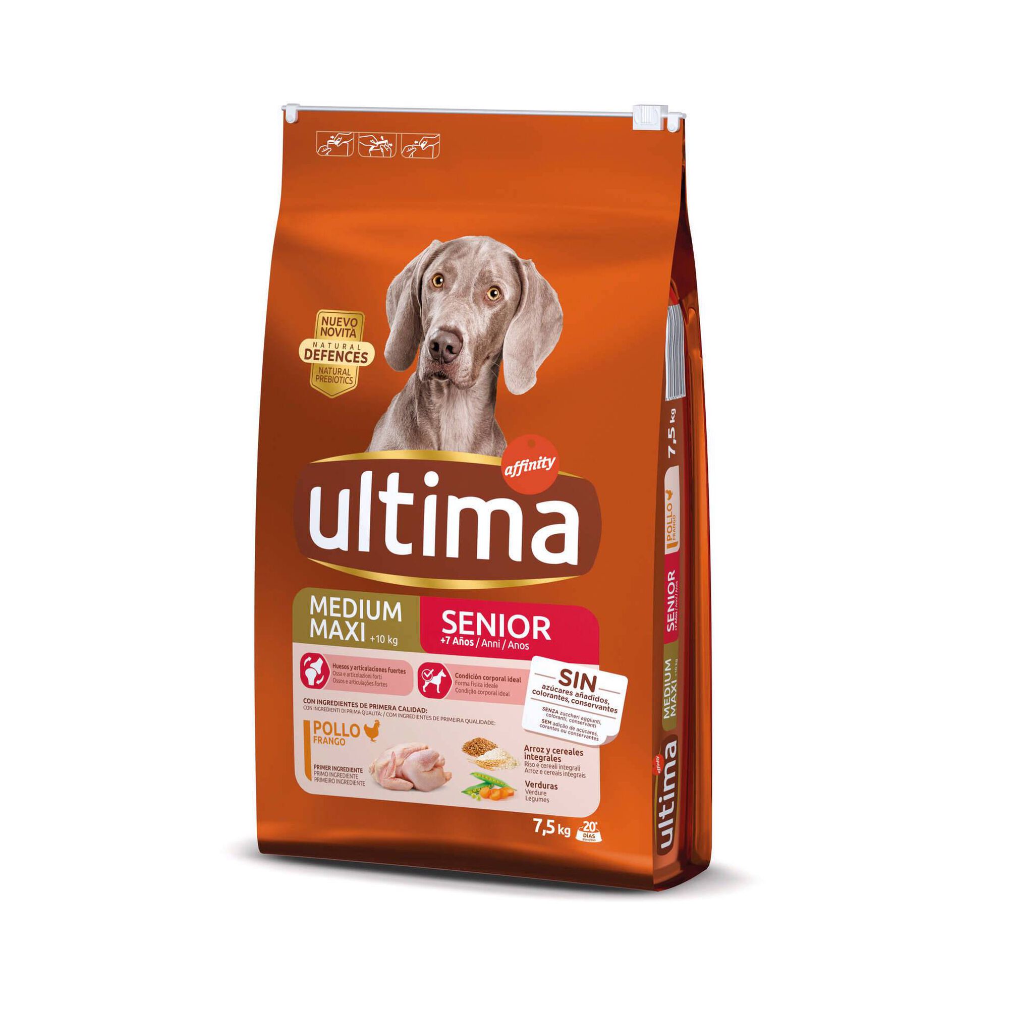 Ração para Cão Sénior Médio e Maxi Frango e Arroz Ração para Cão Sénior Médio e Maxi Frango e Arroz