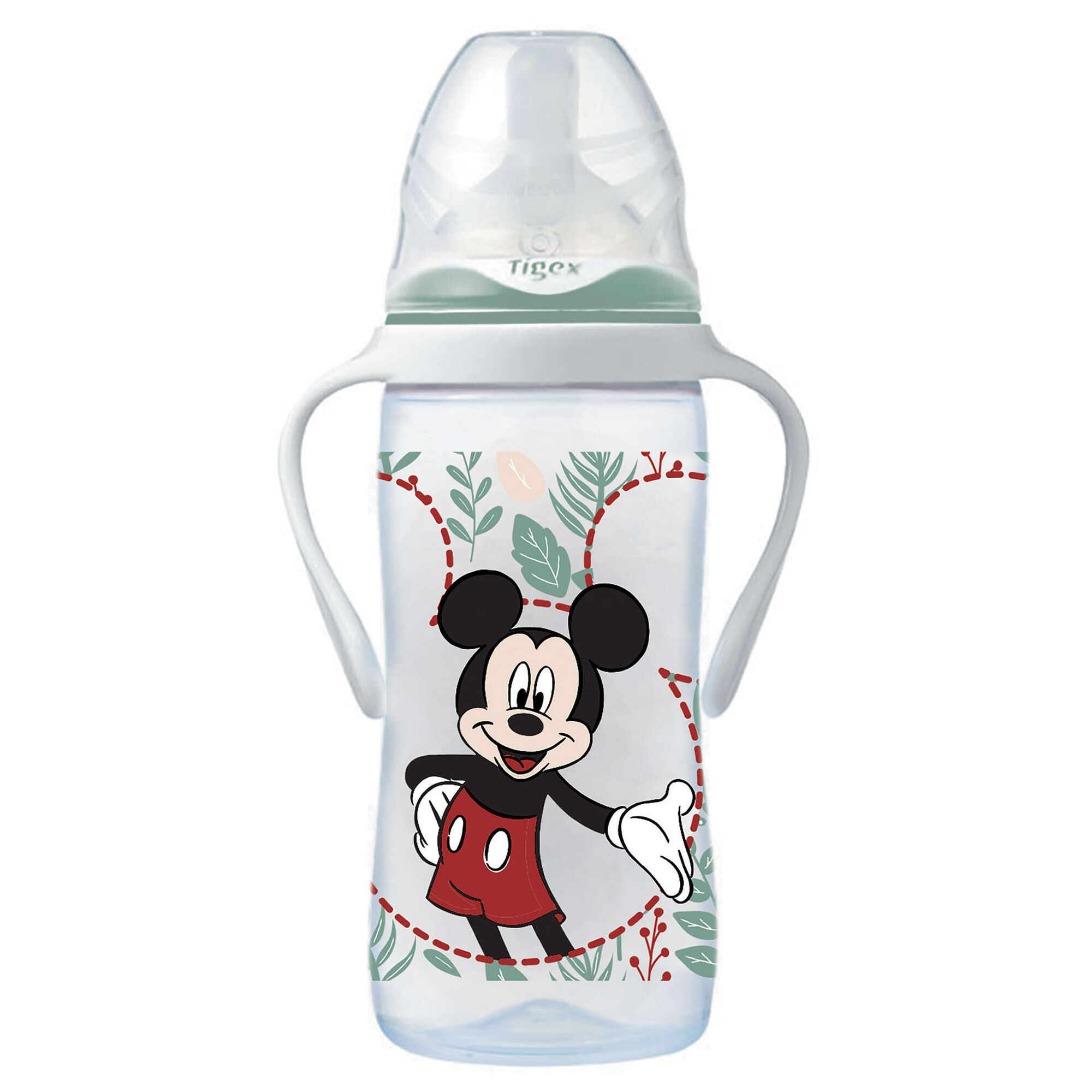 Biberão com Pegas 300ml Silicone Variável +6M Mickey