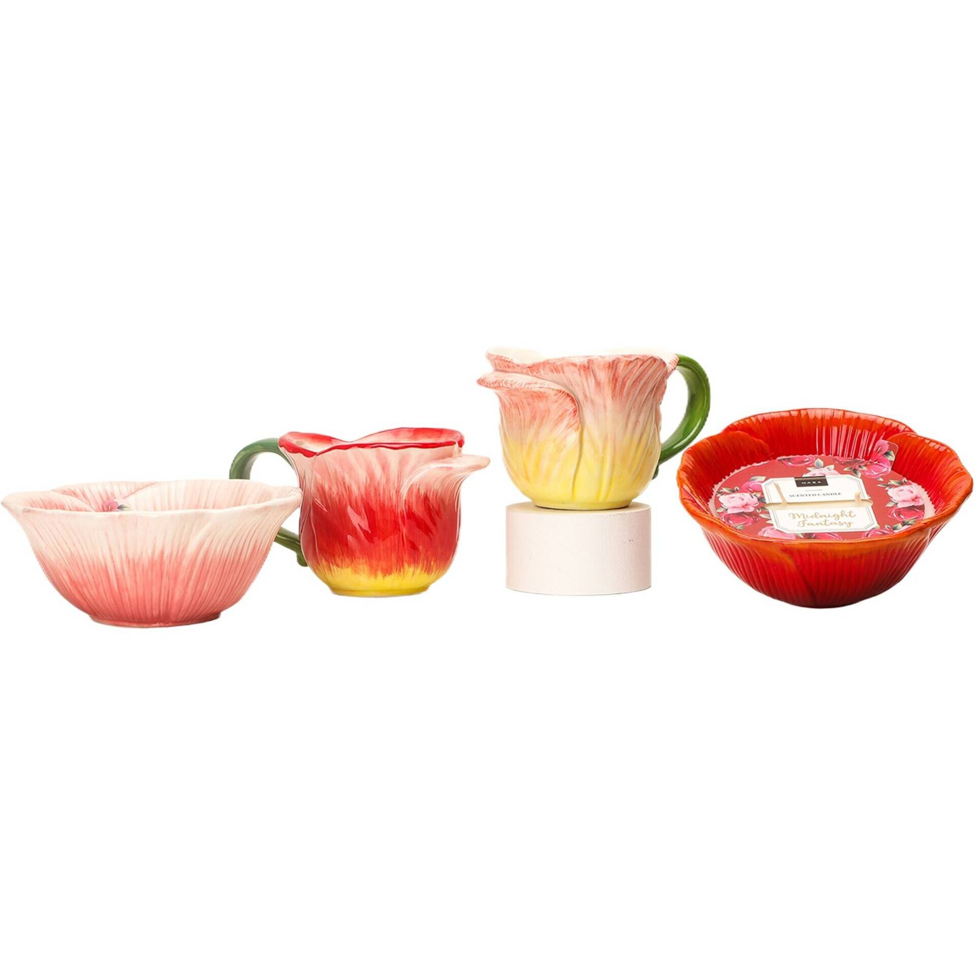 Vela em Ta&ccedil;a 150g Flor Rosa Kasa