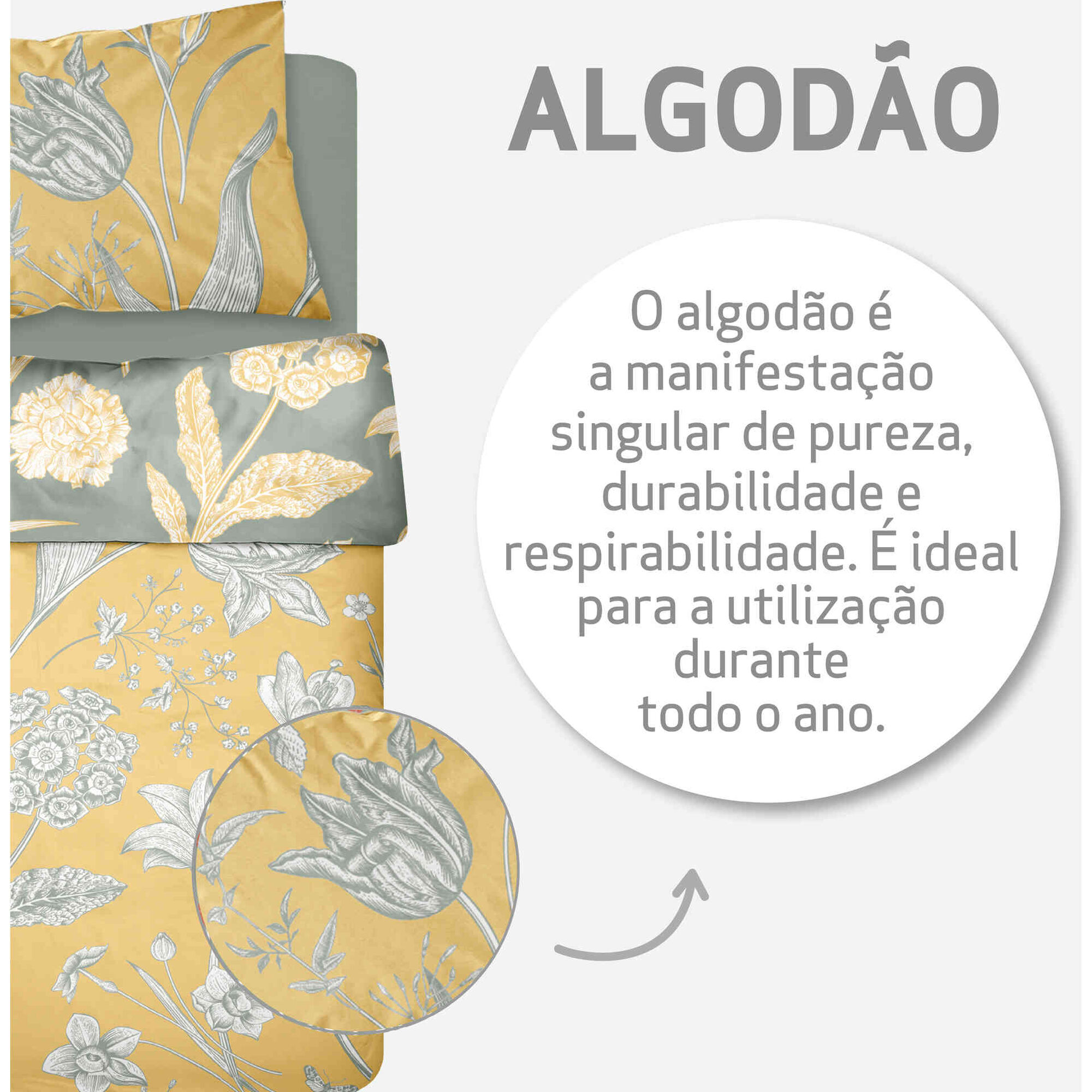 Conjunto Capa Edredão Algodão