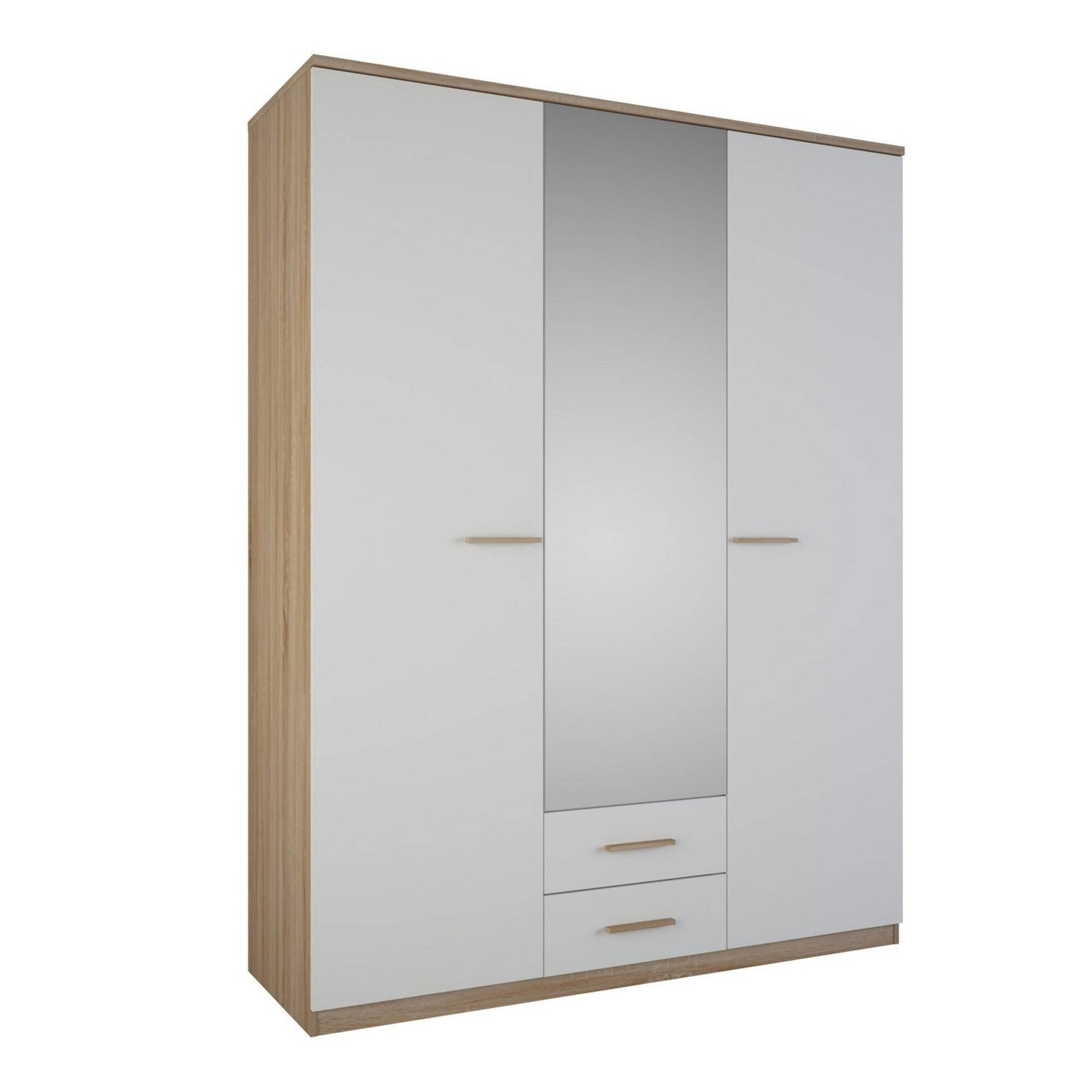 Roupeiro com espelho e gavetas 161x55x211cm Selena