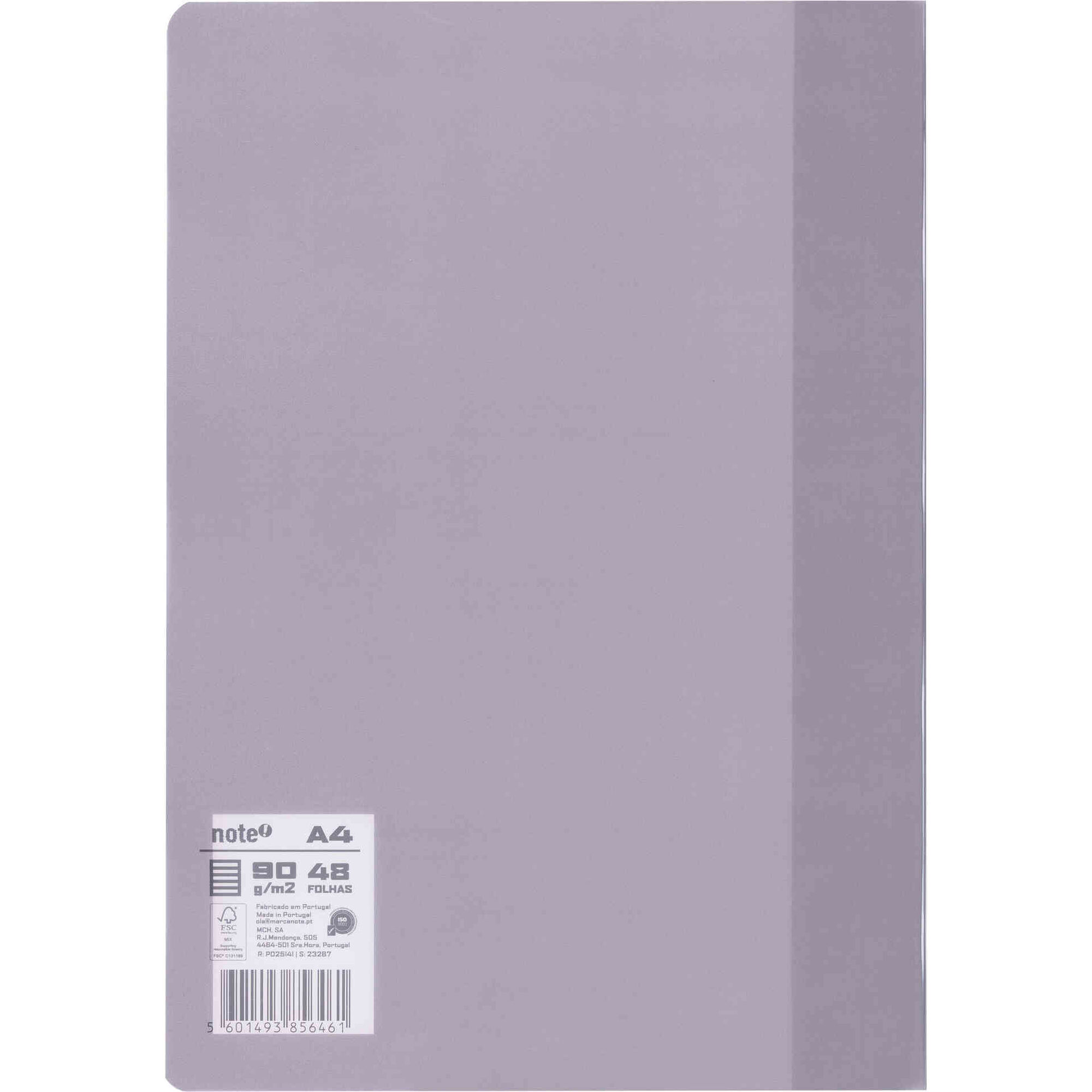Caderno Agrafado A4 Pautado Cinza Note!