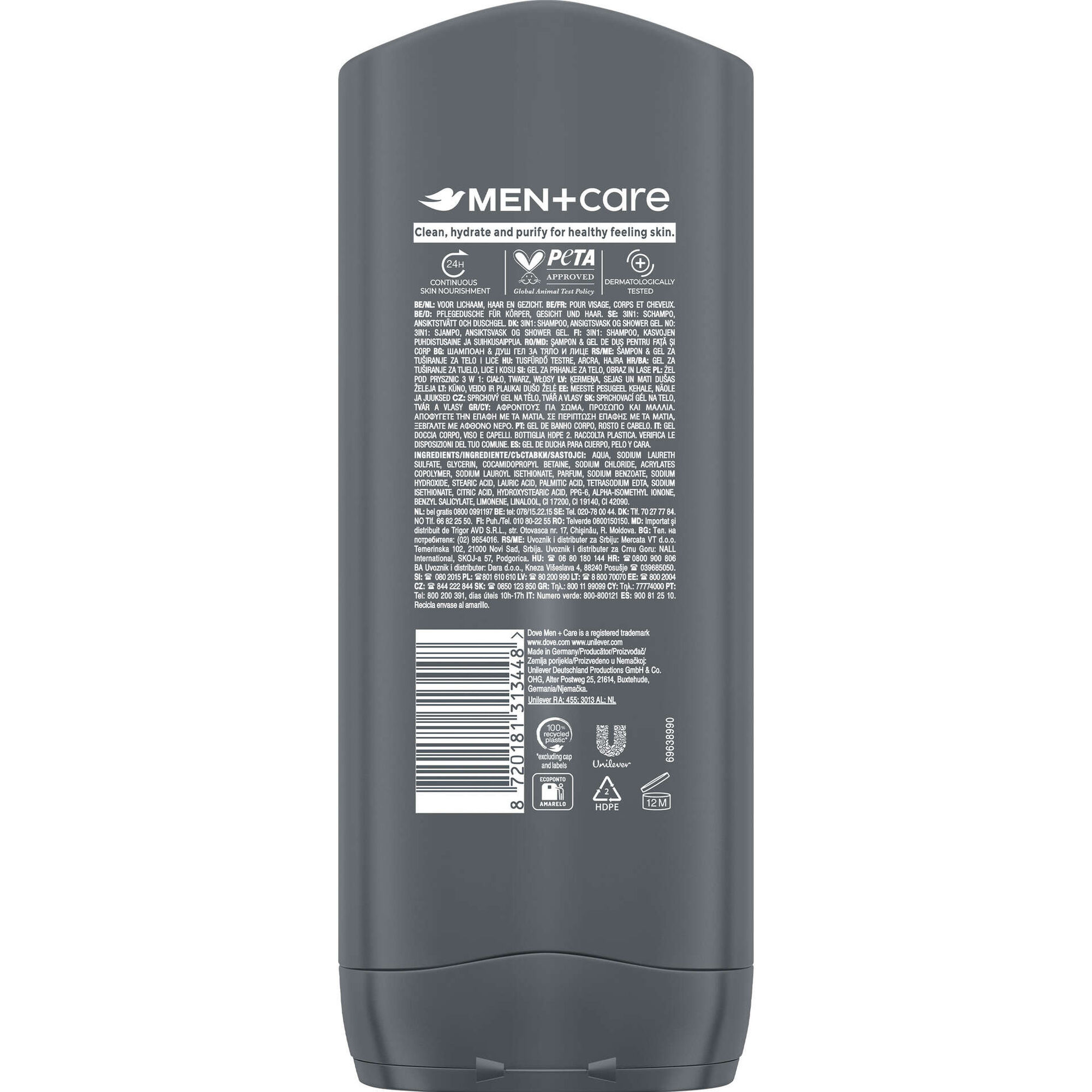 Gel de Banho Men Clean Comfort