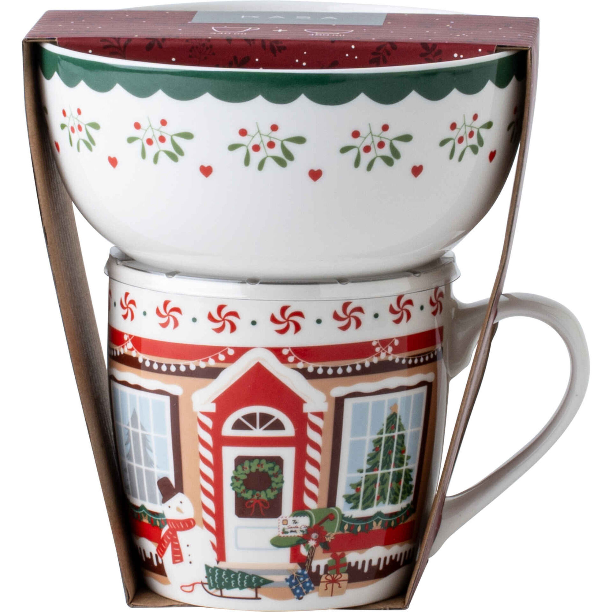 Conjunto Caneca e Ta&ccedil;a Casa de Gengibre Kasa
