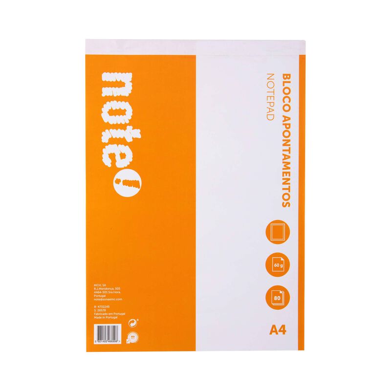 Bloco de Apontamentos A4 Liso Note!