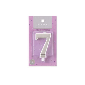 Vela Nº7 8cm Prateado